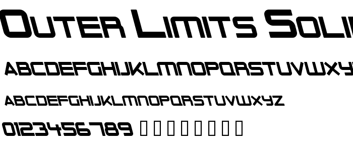 Outer Limits Solid Italic font